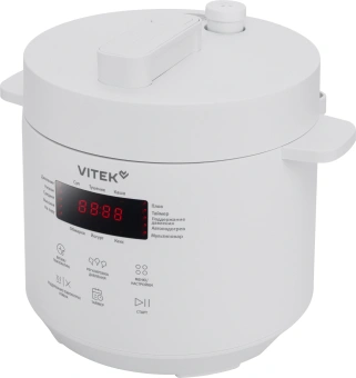Мультиварка-скороварка Vitek VT-MC0301 3л 500Вт белый - купить недорого с доставкой в интернет-магазине
