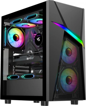 Корпус GMNG GG-CC103 черный без БП ATX 8x120mm 2x140mm 1xUSB2.0 1xUSB3.0 audio bott PSU - купить недорого с доставкой в интернет-магазине