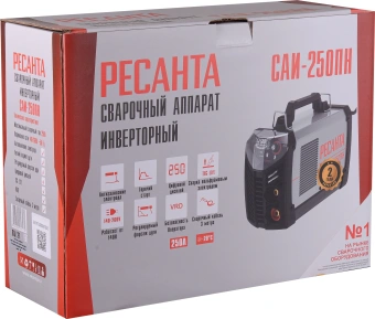Сварочный аппарат Ресанта САИ-250ПН инвертор ММА DC 8.5кВт - купить недорого с доставкой в интернет-магазине