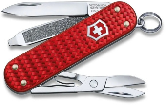 Нож перочинный Victorinox Classic Precious Alox (0.6221.401G) 58мм 5функц. красный подар.коробка - цена, купить или заказать с доставкой в интернет-магазине Нож перочинный Victorinox Classic Precious Alox (0.6221.401G) 58мм 5функц. красный подар.коробка - купить недорого с доставкой в интернет-магазине