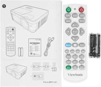 Проектор ViewSonic PX700HDH DLP 3700Lm ANSI (1920x1080) 22000:1 ресурс лампы:20000часов 2xHDMI 2.4кг - купить недорого с доставкой в интернет-магазине