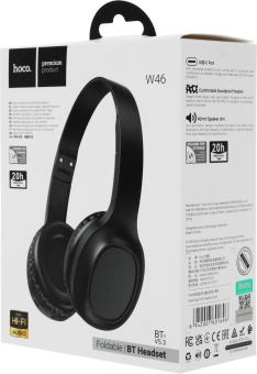 Гарнитура накладные Hoco Charm W46 черный беспроводные bluetooth оголовье - купить недорого с доставкой в интернет-магазине