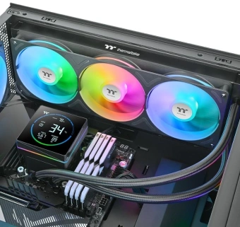 Система водяного охлаждения Thermaltake TH360-S V3 ARGB Soc-AM5/AM4/1200/1700/1851 черный 4-pin 37.8dB Al LCD 365W Ret (CL-W470-PL12SW-A) - купить недорого с доставкой в интернет-магазине