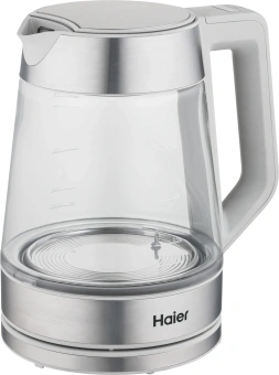 Чайник электрический Haier HK-501 1.7л. 2400Вт серый корпус: стекло/пластик (TD0036930RU) - купить недорого с доставкой в интернет-магазине