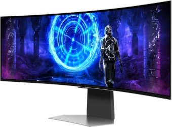 Монитор Samsung 49" Odyssey OLED G9 S49DG952SI серебристый OLED LED 32:9 HDMI M/M TV матовая HAS 250cd 178гр/178гр 5120x1440 240Hz FreeSync Premium Pro DP USB 12.6кг - купить недорого с доставкой в интернет-магазине