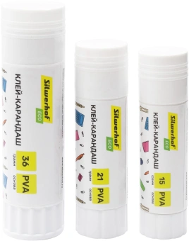 Клей-карандаш Silwerhof Eco 21гр ПВА дисплей картонный - купить недорого с доставкой в интернет-магазине