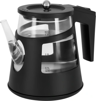Чайник электрический Vitek VT-WK1083 1л. 1100Вт черный корпус: стекло - купить недорого с доставкой в интернет-магазине