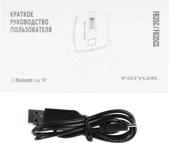 Мышь A4Tech Fstyler FB35C белый оптическая 2000dpi беспров. BT/Radio USB 6but (FB35C ICY WHITE) - купить недорого с доставкой в интернет-магазине