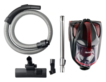 Пылесос Domfy DSC-VC704 2400Вт черный/красный - купить недорого с доставкой в интернет-магазине