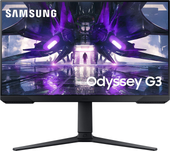 Монитор Samsung 24" Odyssey G3 S24AG320NI черный VA LED 1ms 16:9 HDMI полуматовая HAS Piv 3000:1 250cd 178гр/178гр 1920x1080 165Hz FreeSync Premium DP 4.5кг - купить недорого с доставкой в интернет-магазине