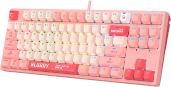 Клавиатура A4Tech S87 Energy механическая розовый USB for gamer LED (S87 USB ENERGY PINK) кабель 1.8м - купить недорого с доставкой в интернет-магазине