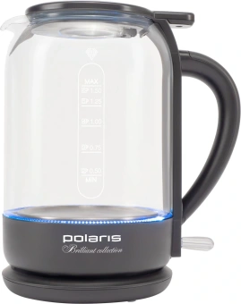 Чайник электрический Polaris PWK 1753CGL 1.5л. 1950Вт графит корпус: стекло/пластик - купить недорого с доставкой в интернет-магазине