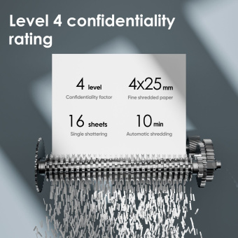 Шредер Deli ET053 белый с автоподачей (секр.P-4) фрагменты 16лист. 23лтр. - купить недорого с доставкой в интернет-магазине