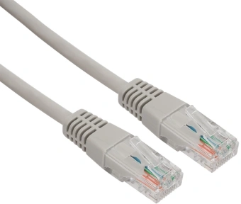 Патч-корд Rexant 18-8004 UTP RJ-45 вил.-вилка RJ-45 кат.5E 1.5м серый LSZH - купить недорого с доставкой в интернет-магазине