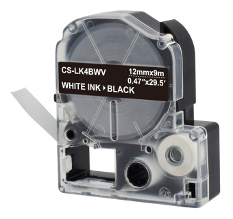 Картридж ленточный Cactus CS-LK4BWV LK-4BWV белый на черном 12x9 для Epson LW300/LW400/LW700/LW600P/LW1000P/K400/Z700/Z900 - купить недорого с доставкой в интернет-магазине