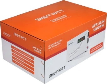 Стабилизатор напряжения Smartwatt AVR Slim 1500RW 1500ВА белый - купить недорого с доставкой в интернет-магазине