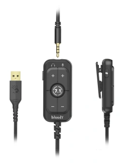 Наушники с микрофоном A4Tech Bloody M590i синий/белый 1м мониторные USB оголовье (M590I SPORTS NAVY) - купить недорого с доставкой в интернет-магазине