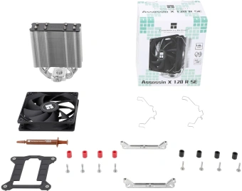 Устройство охлаждения(кулер) Thermalright Assassin X 120 Refined SE Soc-AM5/AM4/1200/1700/1851 черный 4-pin 25.6dB Al+Cu 630gr Ret (AX120-R-SE) - купить недорого с доставкой в интернет-магазине