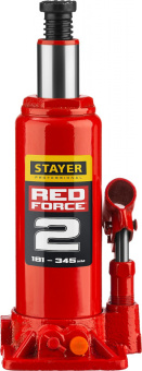 Домкрат Stayer Red Force 43160-2_z01 бутылочный гидравлический красный - купить недорого с доставкой в интернет-магазине