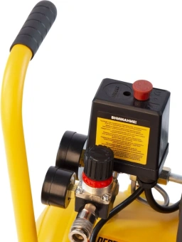 Компрессор поршневой Denzel DLC1300/24 безмасляный 206л/мин 24л 1300Вт желтый/черный - купить недорого с доставкой в интернет-магазине