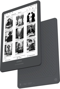 Электронная книга Digma A8 7.8" E-ink HD Carta 1873x1404 Touch Screen 1.8Ghz 3072/32Gb/SD/microSDHC/подсветка дисплея темно-серый - купить недорого с доставкой в интернет-магазине