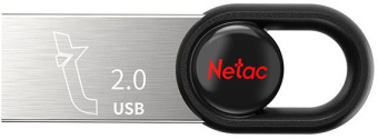 Флеш Диск Netac 16Gb UM2 NT03UM2N-016G-20BK USB2.0 серебристый/черный - купить недорого с доставкой в интернет-магазине