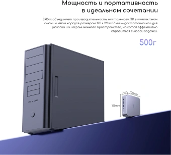 Неттоп Acer Gadget E10 ERBox Ryzen 7 8745HS (3.8) 16Gb SSD512Gb UHDG Windows 11 Pro 2xGbitEth WiFi BT 120W черный (1747236) - купить недорого с доставкой в интернет-магазине
