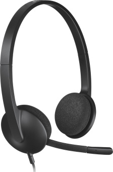 Наушники с микрофоном Logitech H340 черный 1.8м накладные USB оголовье (981-000475) - купить недорого с доставкой в интернет-магазине