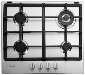 Газовая варочная поверхность Indesit THPM 642 W/IX/I нержавеющая сталь - купить недорого с доставкой в интернет-магазине