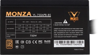 Блок питания Formula ATX 750W MONZA VL-750APB-85 80+ bronze (20+4pin) APFC 120mm fan 7xSATA RTL - купить недорого с доставкой в интернет-магазине