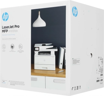 МФУ лазерный HP LaserJet Pro 4103fdn (2Z628A) A4 Duplex Net белый - купить недорого с доставкой в интернет-магазине