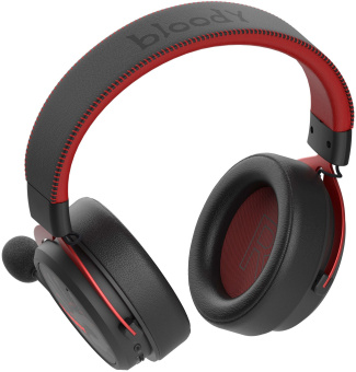 Наушники с микрофоном A4Tech Bloody MR590 Sports красный/черный 1.5м мониторные BT/Radio/3.5mm оголовье (MR590+ WIRED/SPORT RED) - купить недорого с доставкой в интернет-магазине
