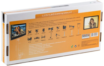 Кронштейн для телевизора Arm Media LCD-1000 черный 10"-37" макс.30кг потолочный поворот и наклон - купить недорого с доставкой в интернет-магазине