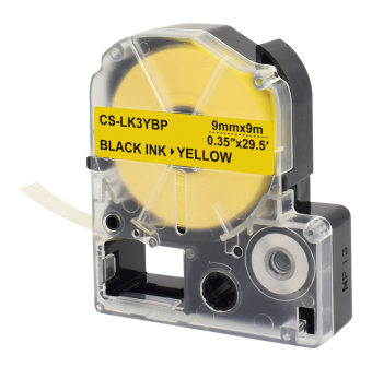 Картридж ленточный Cactus CS-LK3YBP LK-3YBP черный на желтом 9x9 для Epson LW300/LW400/LW700/LW600P/LW1000P/K400/Z700/Z900 - купить недорого с доставкой в интернет-магазине