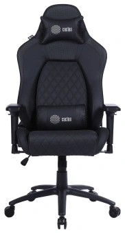 Кресло игровое Cactus CS-CHR-130 черный экокожа с подголов. крестов. сталь - купить недорого с доставкой в интернет-магазине