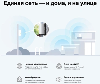 Бесшовный Mesh роутер TP-Link Deco X50-Outdoor(1-pack) AX3000 1000BASE-T белый - купить недорого с доставкой в интернет-магазине