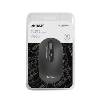 Мышь A4Tech Fstyler FG20 серый оптическая 2000dpi беспров. USB для ноутбука 4but (FG20 GREY) - купить недорого с доставкой в интернет-магазине