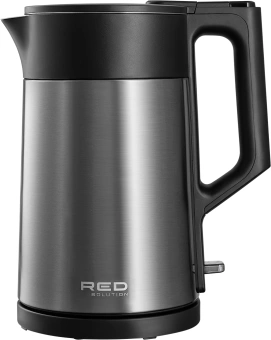 Чайник электрический Red Solution RK-M114 1.7л. 1500Вт черный/серый корпус: металл/пластик - купить недорого с доставкой в интернет-магазине
