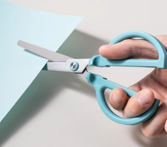 Ножницы Deli ENS051 BLUE Nusign офисные 180мм ручки пластиковые титановое покрытие сталь голубой - купить недорого с доставкой в интернет-магазине