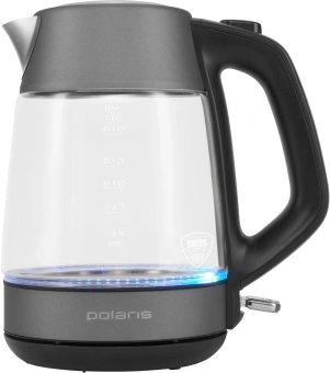 Чайник электрический Polaris PWK 1760CGL 1.7л. 2150Вт серый/черный корпус: стекло/металл - купить недорого с доставкой в интернет-магазине