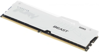 Память DDR5 32GB 5200MHz Kingston KF552C36BWEA-32 Fury Beast White Expo RGB RTL Gaming PC5-41600 CL36 DIMM 288-pin 1.25В kit single rank с радиатором Ret - купить недорого с доставкой в интернет-магазине