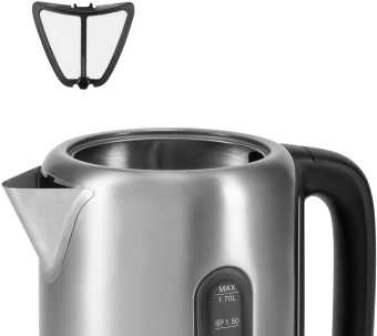 Чайник электрический Polaris PWK 1729CA 1.7л. 2200Вт сталь корпус: металл - купить недорого с доставкой в интернет-магазине