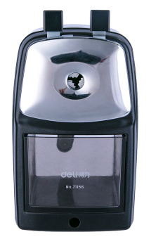 Точилка для карандашей механическая Deli 71156BLACK 1 отверстие металл черный - купить недорого с доставкой в интернет-магазине