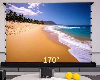 Экран Cactus 148x263см FloorRising CS-PSFRCLR-263X148 16:9 напольный рулонный черный (моторизованный привод) - купить недорого с доставкой в интернет-магазине