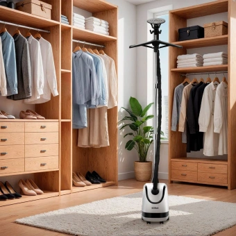 Отпариватель напольный Kitfort КТ-9302 2000Вт белый/черный - купить недорого с доставкой в интернет-магазине