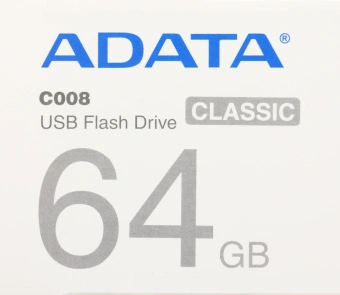 Флеш Диск A-Data 64GB Classic C008 AC008-64G-RWE USB2.0 синий/белый - купить недорого с доставкой в интернет-магазине