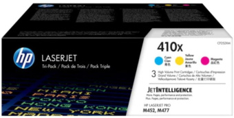 Картридж лазерный HP 410X CF252XM голубой/пурпурный/желтый тройная упак. (5000стр.) для HP LJ Pro M452/M477 - купить недорого с доставкой в интернет-магазине