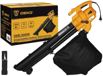 Воздуходувка-пылесос Deko DKBL3000W 3000Вт пит.:от сети оранжевый/черный - купить недорого с доставкой в интернет-магазине