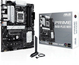 Материнская плата Asus PRIME B650-PLUS WIFI SocketAM5 AMD B650 4xDDR5 ATX AC`97 8ch(7.1) 2.5Gg RAID+HDMI+DP - купить недорого с доставкой в интернет-магазине
