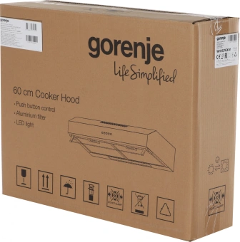 Вытяжка козырьковая Gorenje WHU629EX/M нержавеющая сталь управление: кнопочное (1 мотор) - купить недорого с доставкой в интернет-магазине